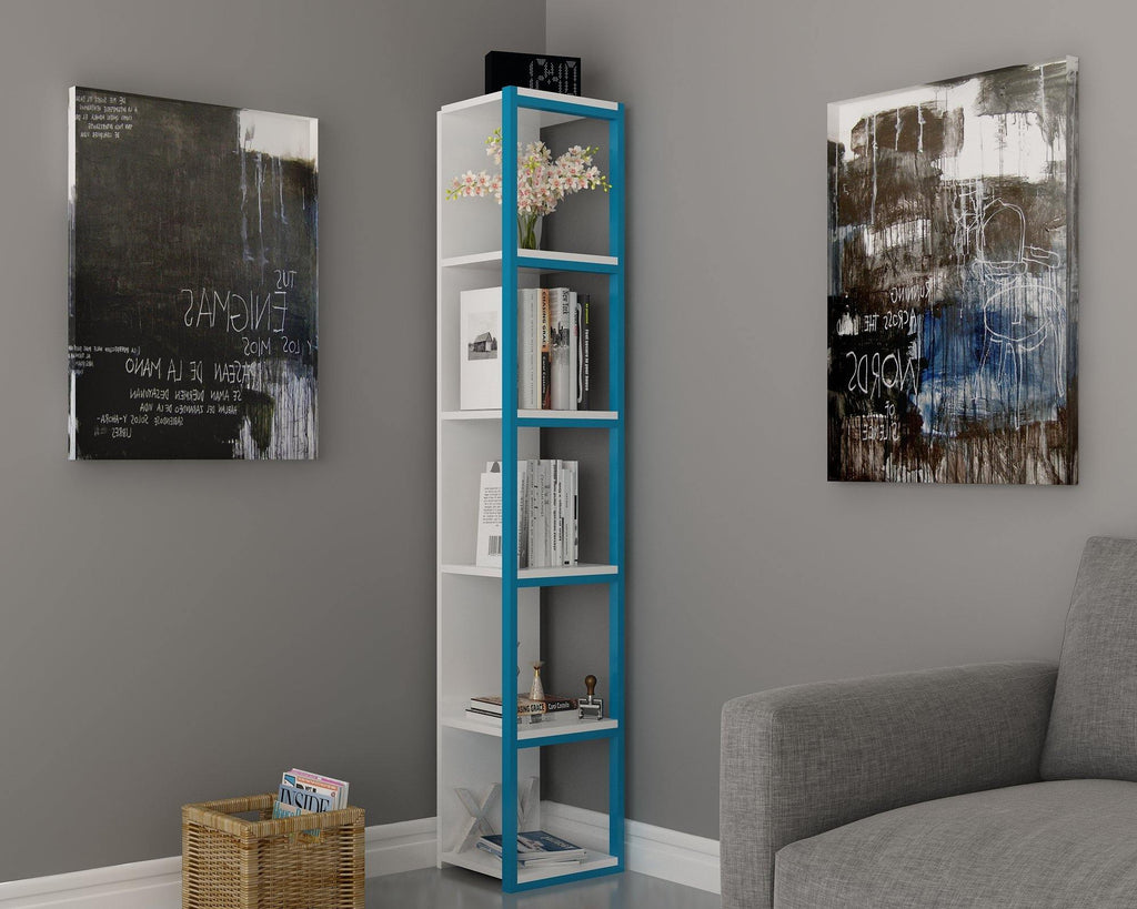 Texas 71" Tall Metal Manufactured Wood Bookcase