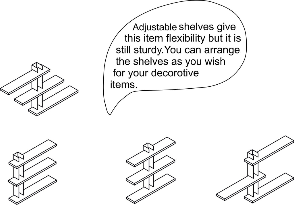 Mita 19'' Adjustable Metal Manufactured Wood Wall Shelf