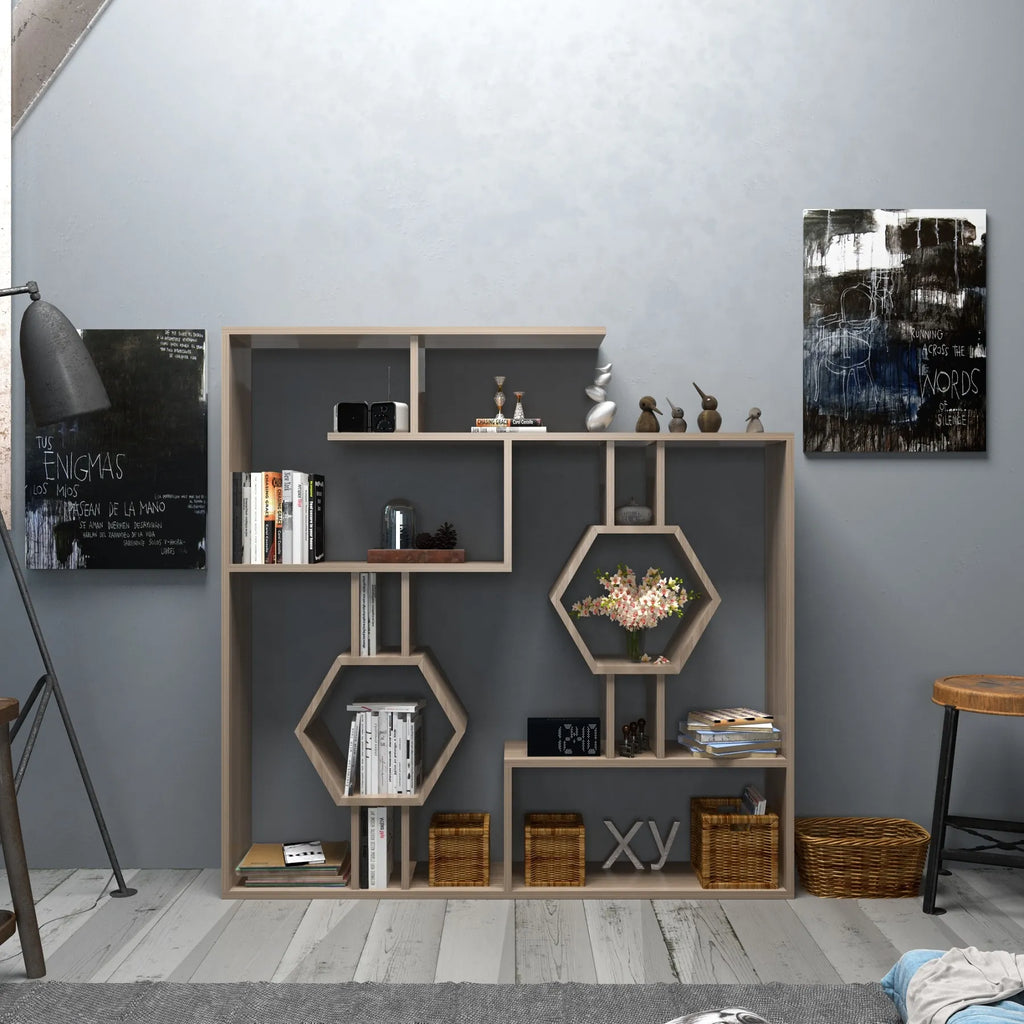 Tamara 53" Tall Geometric Bookcase