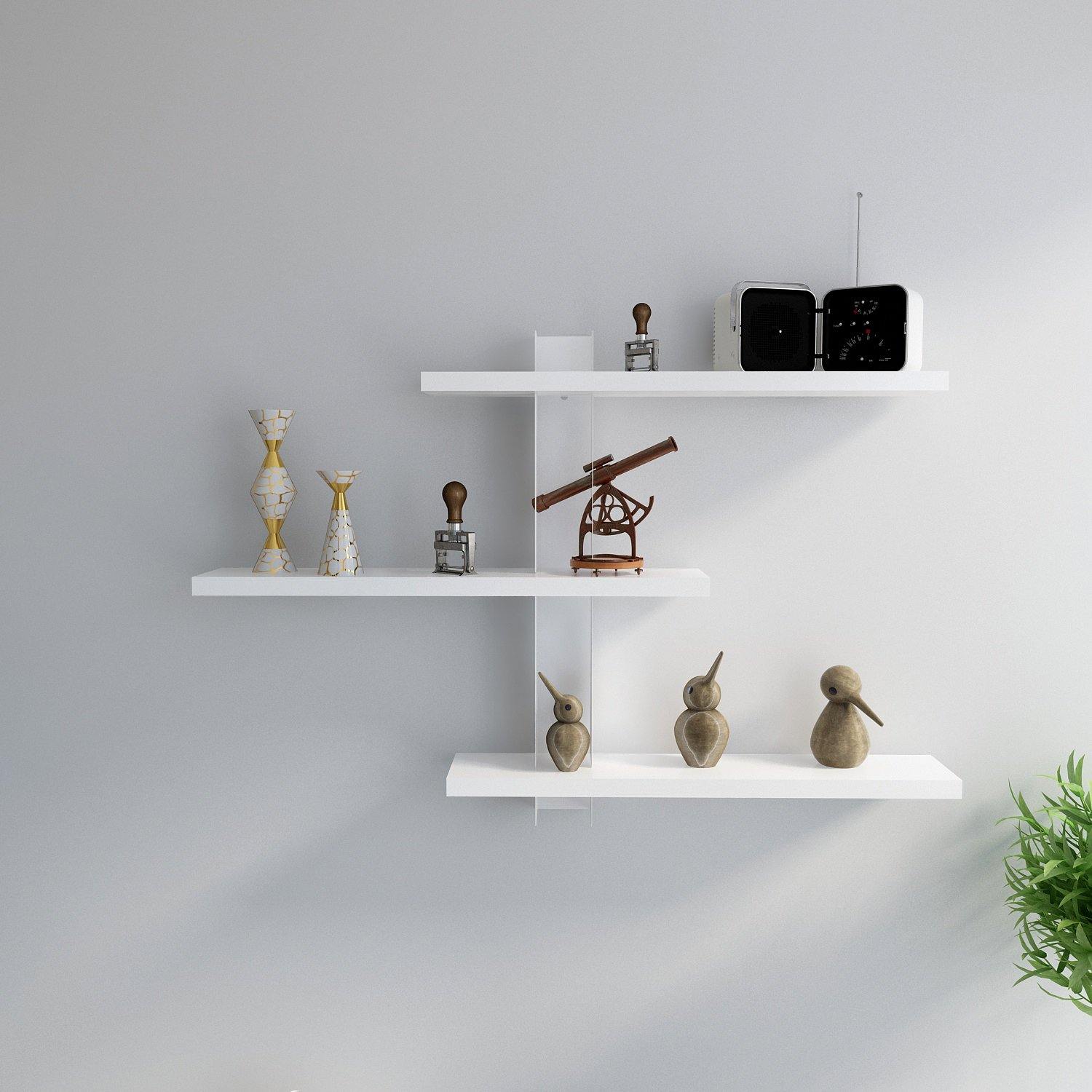 Mita 19'' Adjustable Metal Manufactured Wood Wall Shelf
