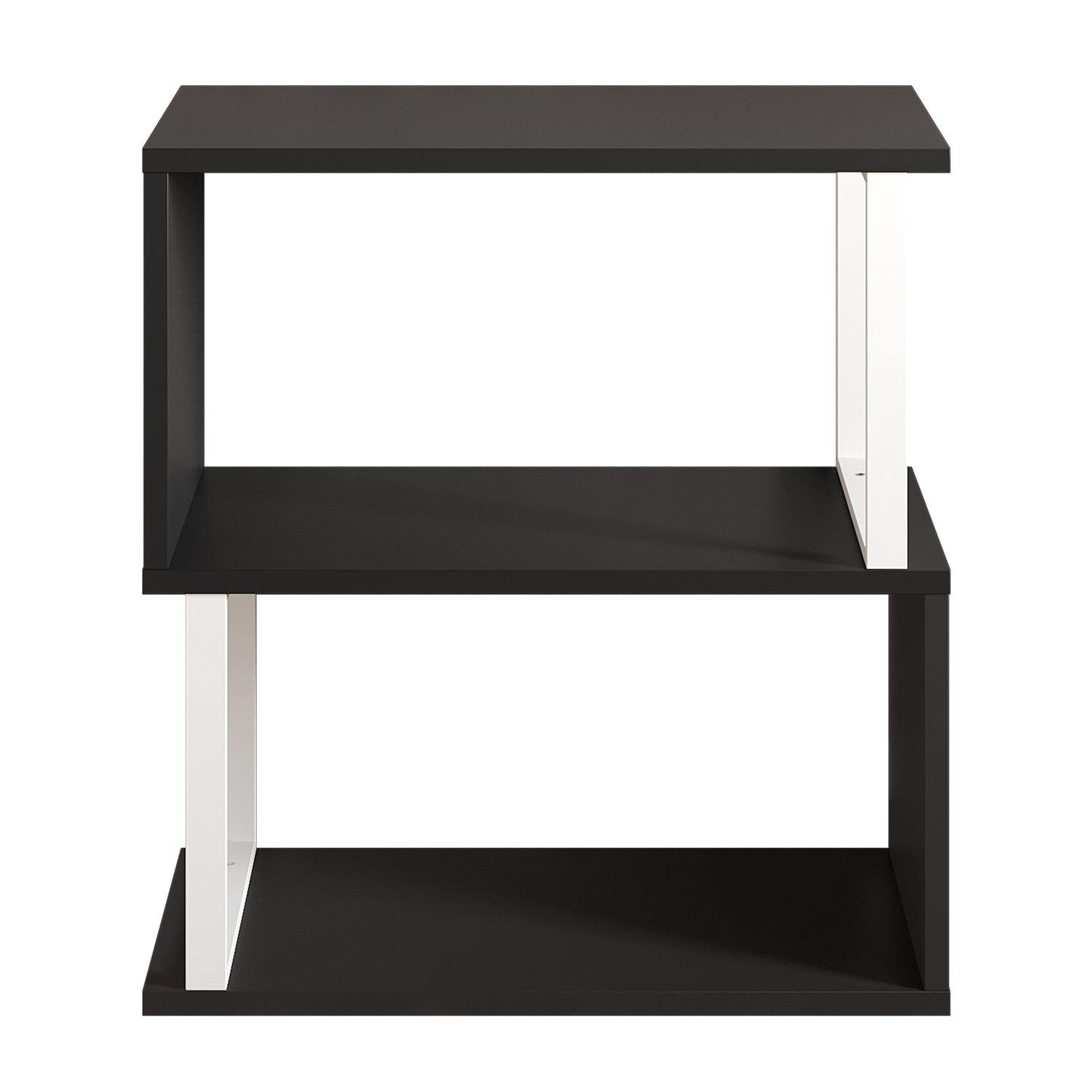 Lima 25'' Metal Wood Side End Table